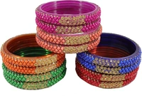 NMII Glass Zircon Bangle Set - 10 Days Return Policy, No questions asked.Hurry, Only 4 left!, 2-4