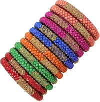 NMII Glass Zircon Bangle Set - 10 Days Return Policy, No questions asked.Hurry, Only 4 left!, 2-6