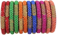 NMII Glass Zircon Bangle Set - 10 Days Return Policy, No questions asked.Hurry, Only 4 left!, 2-6