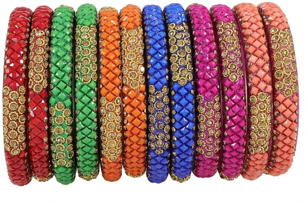 NMII Glass Zircon Bangle Set - 10 Days Return Policy, No questions asked.Hurry, Only 4 left!, 2-6