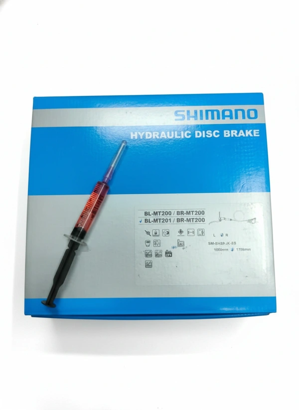 Shimano Hydraulic Rear Disc Brake MT201 With Shimano 5ml Bleeding Oil and Bleeding Needle (230mm)