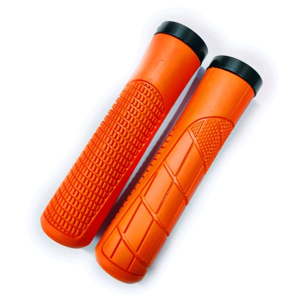 Lockon Grip For Cycle Orange Colour 