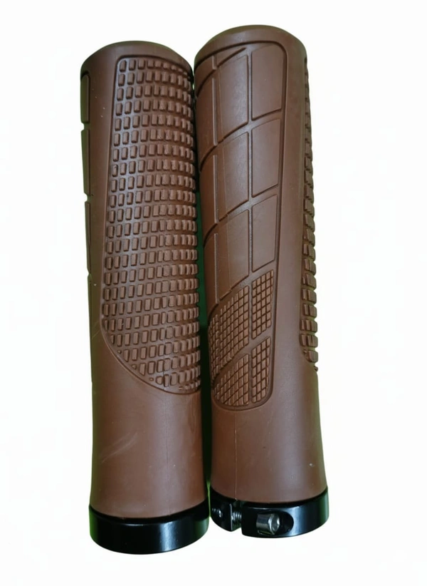  Lockon Grip For Cycle Brown color 