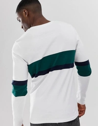 Color Block Men Round Neck T-shirt - cotton, M
