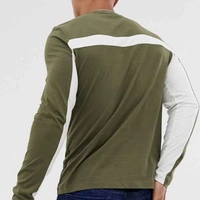 Colour Block Long Sleeve T-shirt - cotton, XL