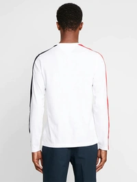 Striped White Slim Fit T-shirt - cotton, S