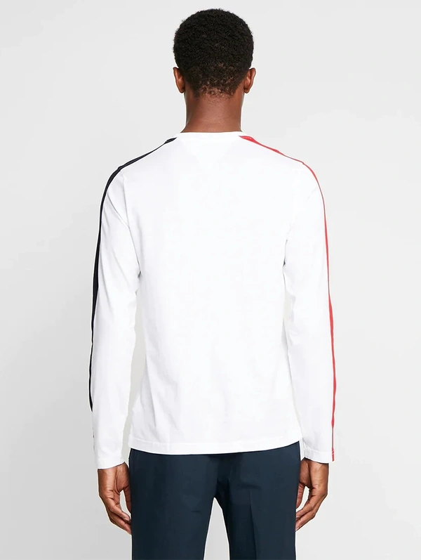 Striped White Slim Fit T-shirt - cotton, S