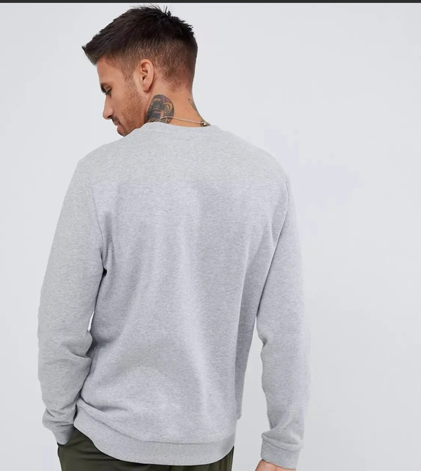 DESIGN organic sweatshirt in grey - cotton fleece, L