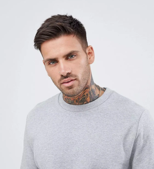 DESIGN organic sweatshirt in grey - cotton fleece, L