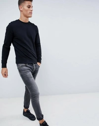 Essentials Black Sweatshirt - cotton fleece, M