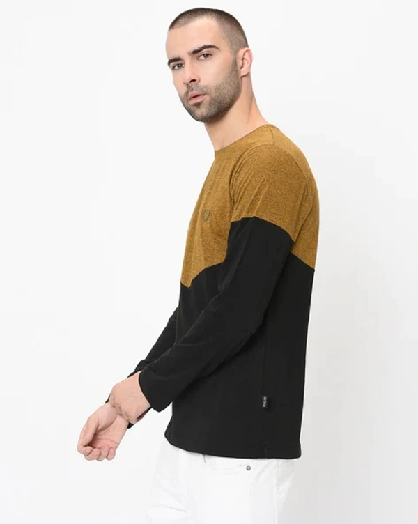 Striped Slim Fit Crew- Neck T-shirt - cotton blend, L (Chest Size: 40 in, Length Size: 28 in) 