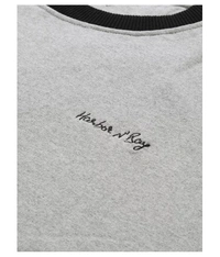 Harbor N Bay Grey Sweatshirt - cotton blend, M (Chest Size: 41 in, Length Size: 27 in, Waist Size: 39 in) 