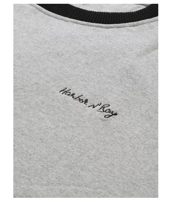 Harbor N Bay Grey Sweatshirt - cotton blend, M (Chest Size: 41 in, Length Size: 27 in, Waist Size: 39 in) 