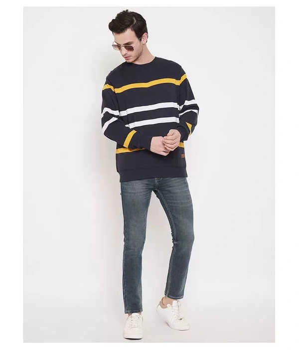 Men's Multi Full Sleeves Hooded Colorblocked Sweatshirt - cotton blend, M (Chest Size: 42 in, Length Size: 27 in) 