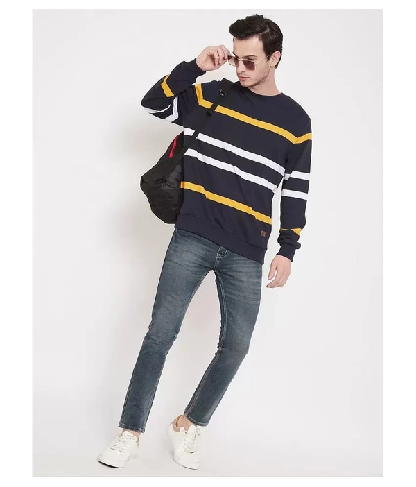 Men's Multi Full Sleeves Hooded Colorblocked Sweatshirt - cotton blend, M (Chest Size: 42 in, Length Size: 27 in) 