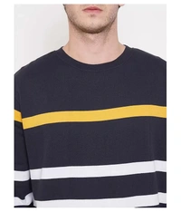 Men's Multi Full Sleeves Hooded Colorblocked Sweatshirt - cotton blend, M (Chest Size: 42 in, Length Size: 27 in) 