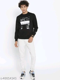 Graphic Print Full Sleeves Sweatshirt - cotton, M (Chest Size: 40 in, Length Size: 26 in) 