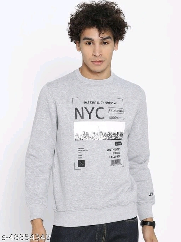 Graphic Print Full Sleeves Sweatshirt - cotton, M (Chest Size: 40 in, Length Size: 26 in) 