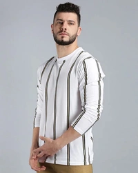 Striped T-shirt with Full Sleeves - cotton, L