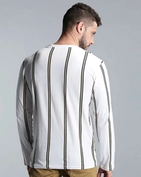 Striped T-shirt with Full Sleeves - cotton, L