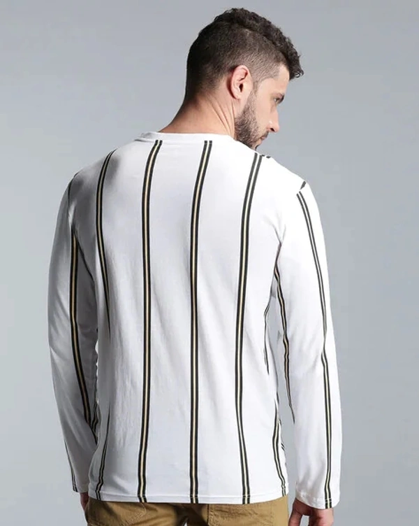 Striped T-shirt with Full Sleeves - cotton, L
