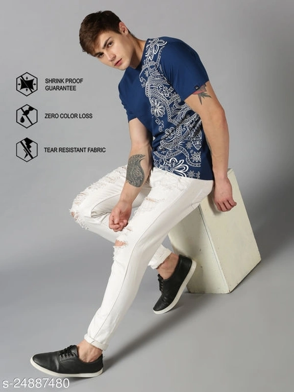 Half Bandanna Print T-shirt - cotton, L
