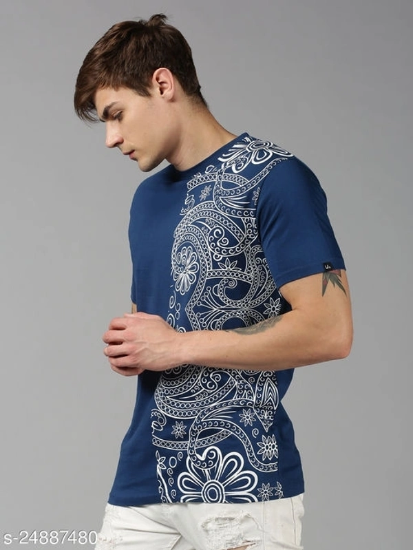 Half Bandanna Print T-shirt - cotton, L