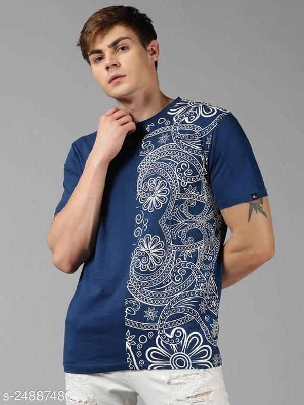 Half Bandanna Print T-shirt - cotton, L