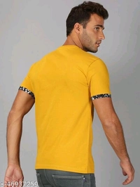 Pocket Print Mustard Yellow T-shirt - cotton, M (Chest Size: 40 in) 