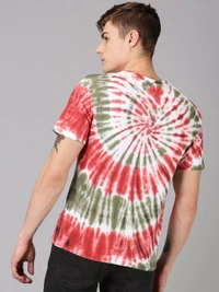 Tie Dye Cotton Crew Neck T-shirt - cotton, S (Chest Size: 38 in) 