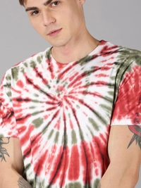 Tie Dye Cotton Crew Neck T-shirt - cotton, XL (Chest Size: 44 in) 