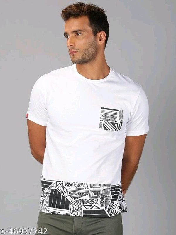 Graphic Half Sleeves T-shirt - cotton, XL (Chest Size: 44 in) 