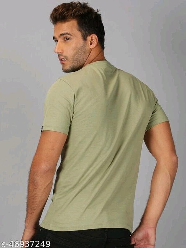 Printed Half Sleeve T-shirt - cotton, S (Chest Size: 38 in) 