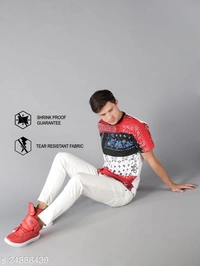 Bandanna Print Colour Block T-shirt - cotton, S (Chest Size: 38 in) 