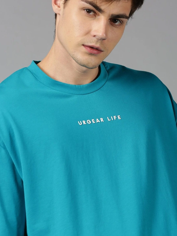 Drop Shoulder Printed Oversized T-shirt - cotton, S