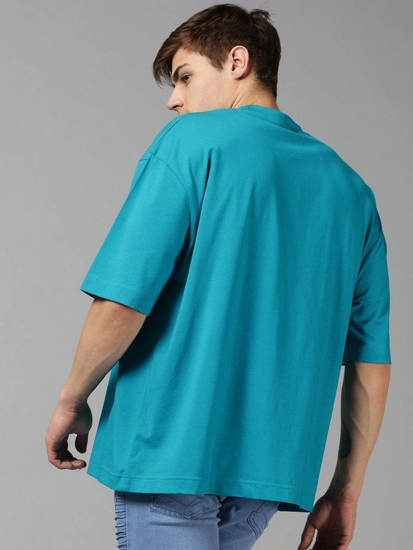 Drop Shoulder Printed Oversized T-shirt - cotton, S