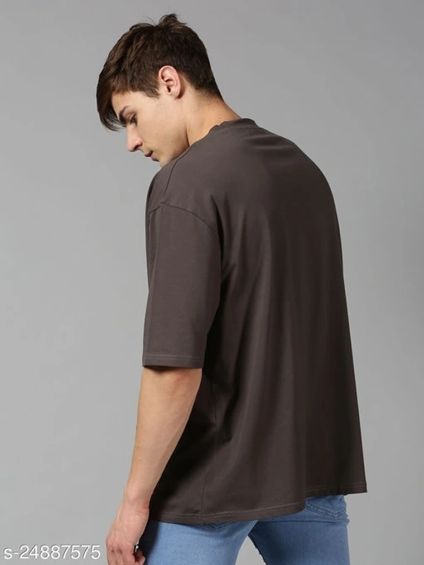 Drop Shoulder Printed Oversized T-shirt - cotton, M