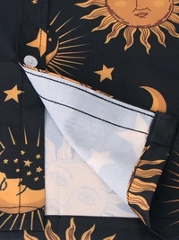 Sun Moon Pattern Printed Shirt - Lycra, M (Chest Size: 40 in, Length Size: 28 in) 