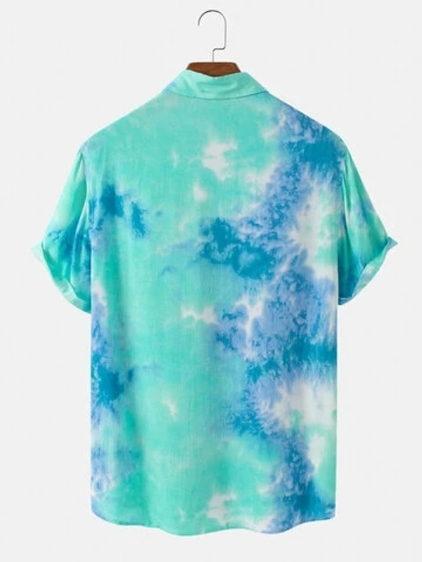 Tie & Dye Designer Half Sleeve Shirt - poly cotton, XL (Chest Size: 46 in, Length Size: 30.5 in) 