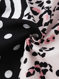 Leopard Print Half Sleeve Shirt - poly cotton, L (Chest Size: 44 in, Length Size: 29.5 in) 