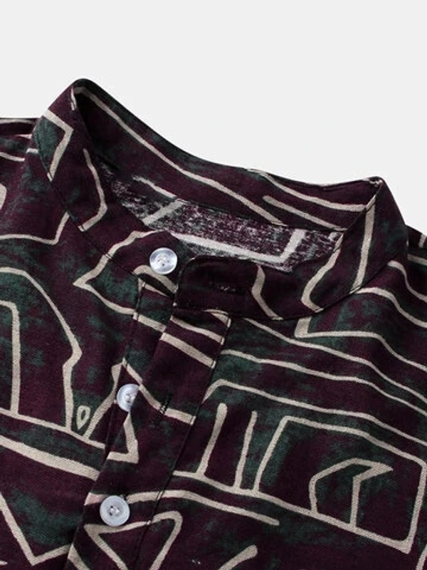 Mens Gradient Color Print Short Sleeve Breathable Casual Henley Shirts - poly cotton, L (Chest Size: 44 in, Length Size: 29.5 in) 