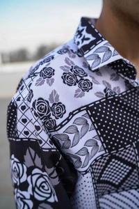 Bandana Print Half Sleeve Shirt - Polycotton, M (Chest Size: 38 in, Length Size: 29 in) 