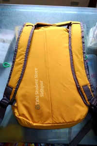School Bag TSS128225 - Lightweight yet durable backpack/daypack for school /college use or everyday outingsPadded back pane, 12×16×4 inch, Light Yello with Ferrari logo