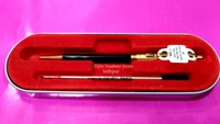 Pierre Cardin Paris Golden Era Satin Gold Ball Pen - Free : One piece black ball pen refill, Satin Gold with black body,Blue Ink,Free black Refill , Regular 