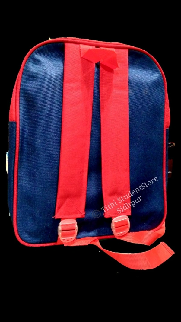 School Bag TSS20155A - Made in India 🇮🇳, Cartoon prints Red and Blue combination , 11×13×6 Inch
