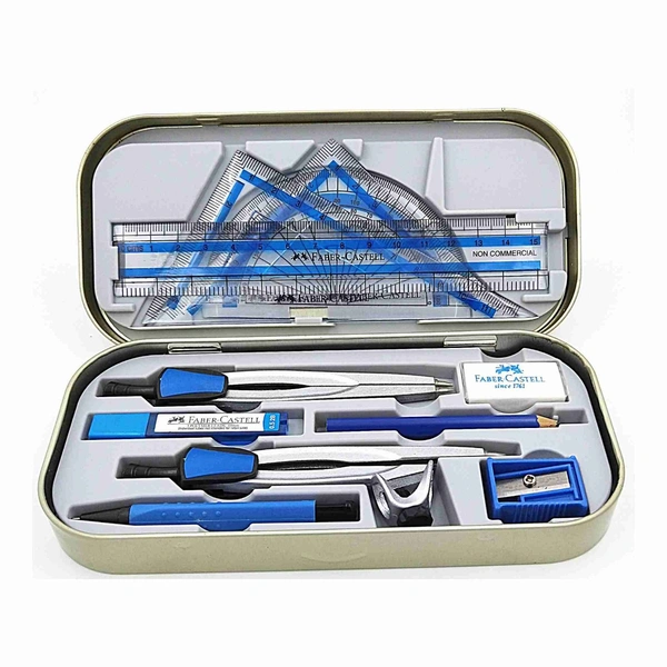 Faber Castell Stellar Mathematical Instrument Box - 8.6 x 2.4 x 18cm, Red, Grab your order before price hike