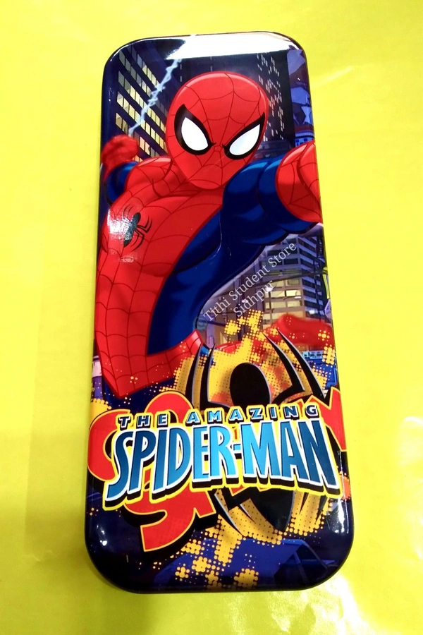 Metal Mathematical Instrument Box Spider-Man - Grab your deal before price hike., Black, 20×8×3 cm