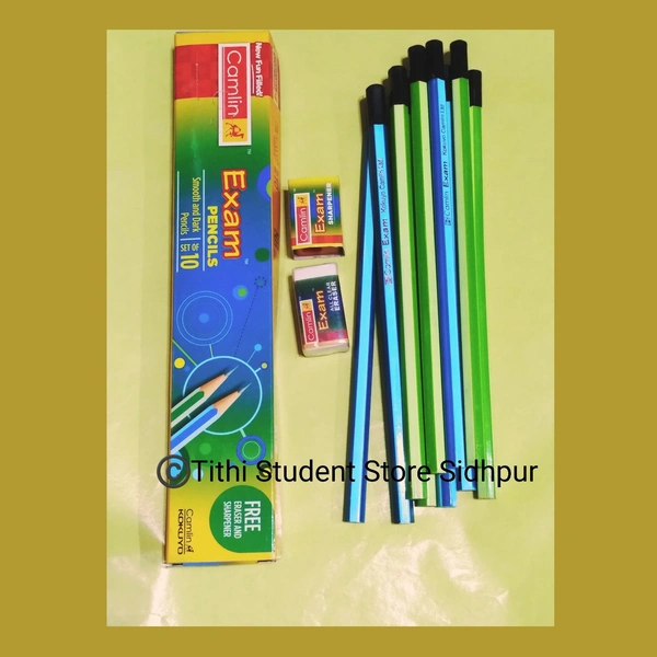 Camlin Exam Pencil  - Blue and Light Green , 18cm