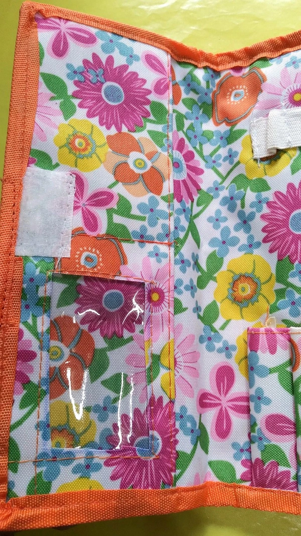 Secret Pocket Three Compartment Pouch  - Orange, Green, Yellow , Offer valid till stock last., 20×10×4 cm