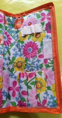 Secret Pocket Three Compartment Pouch  - Orange, Green, Yellow , Offer valid till stock last., 20×10×4 cm